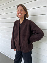 Double Face Cardigan - Merlot