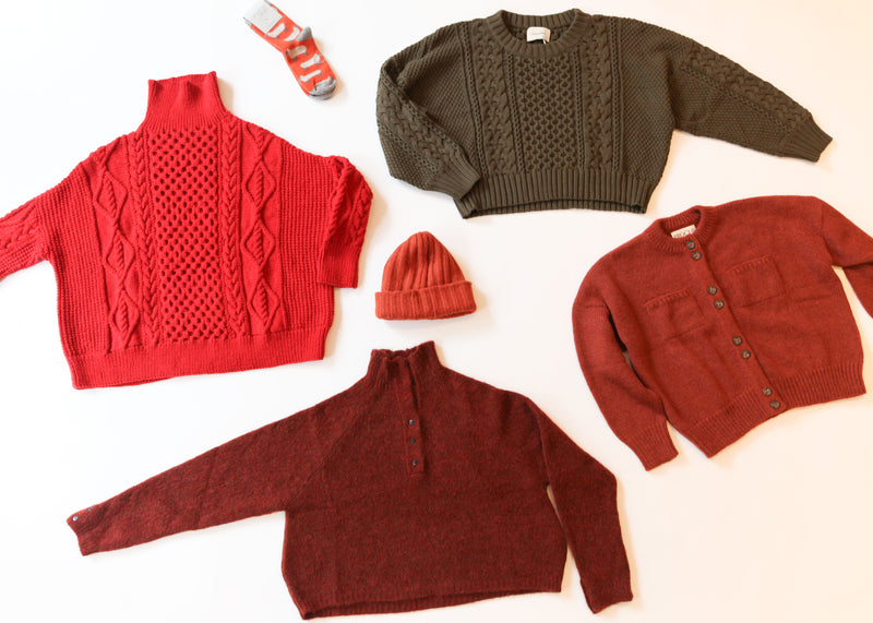 Baby Alpaca Polo Sweater - Terracotta