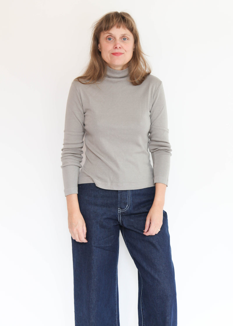 Long Sleeve Mock Shell