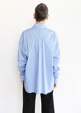 Oversized Shirt with Elastic Detail - Blue