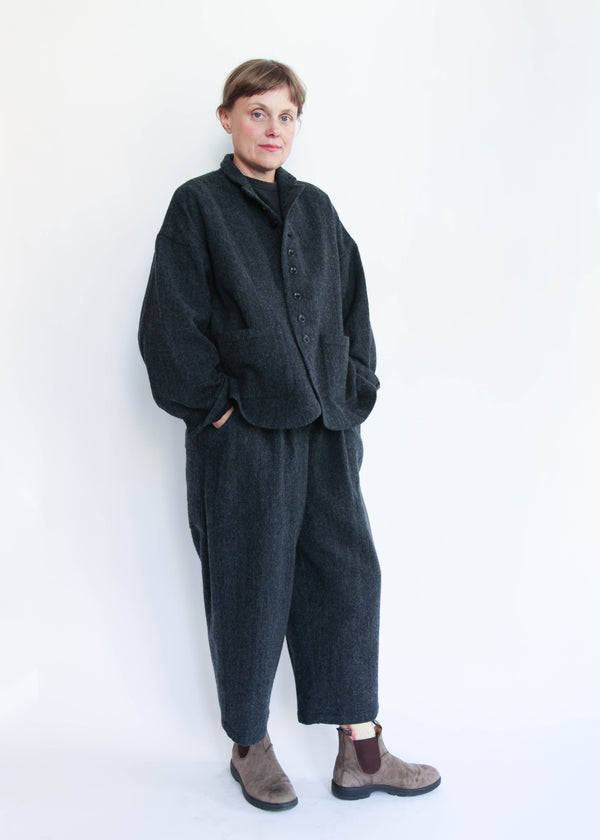 Herringbone Jacket - Black