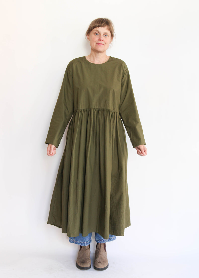 Typewriter Dress - Khaki