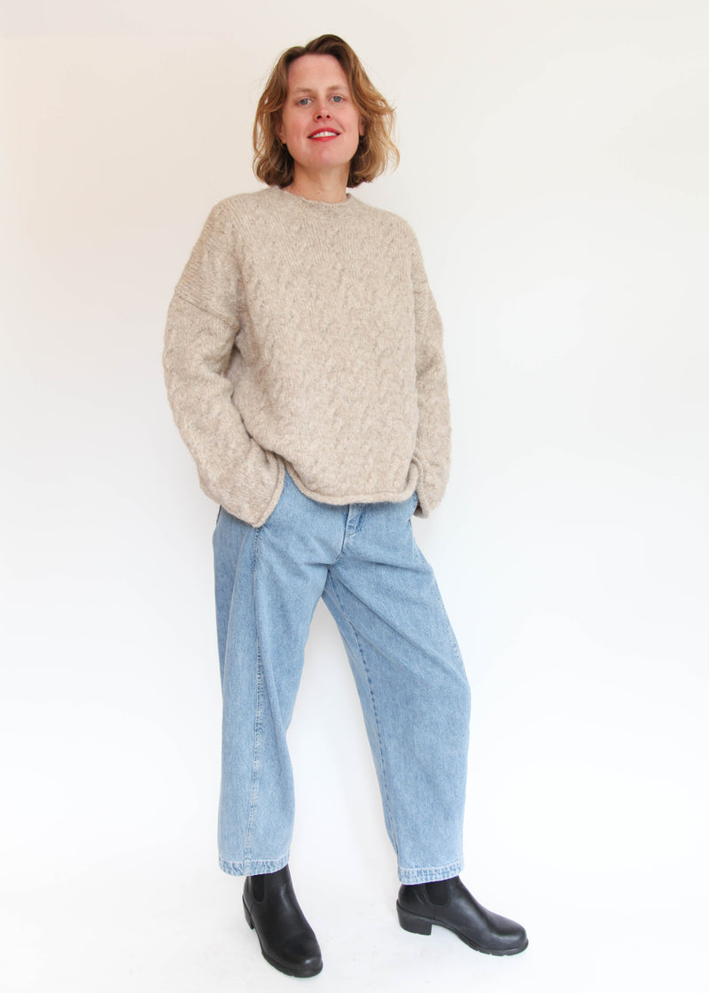 Cable Crewneck - Husk