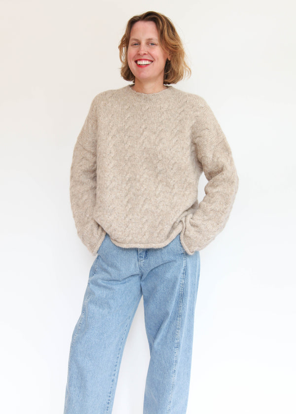 Cable Crewneck - Husk