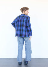 Linen Tartan Shirt - Blue