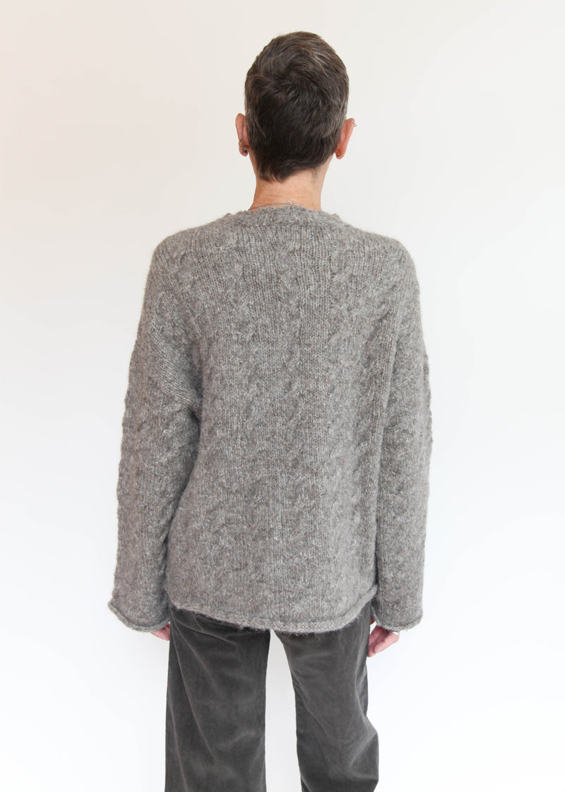 Cable Crewneck - Cinder