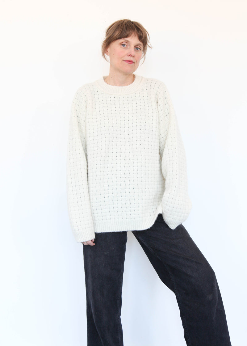 Interlace Crewneck - Ivory