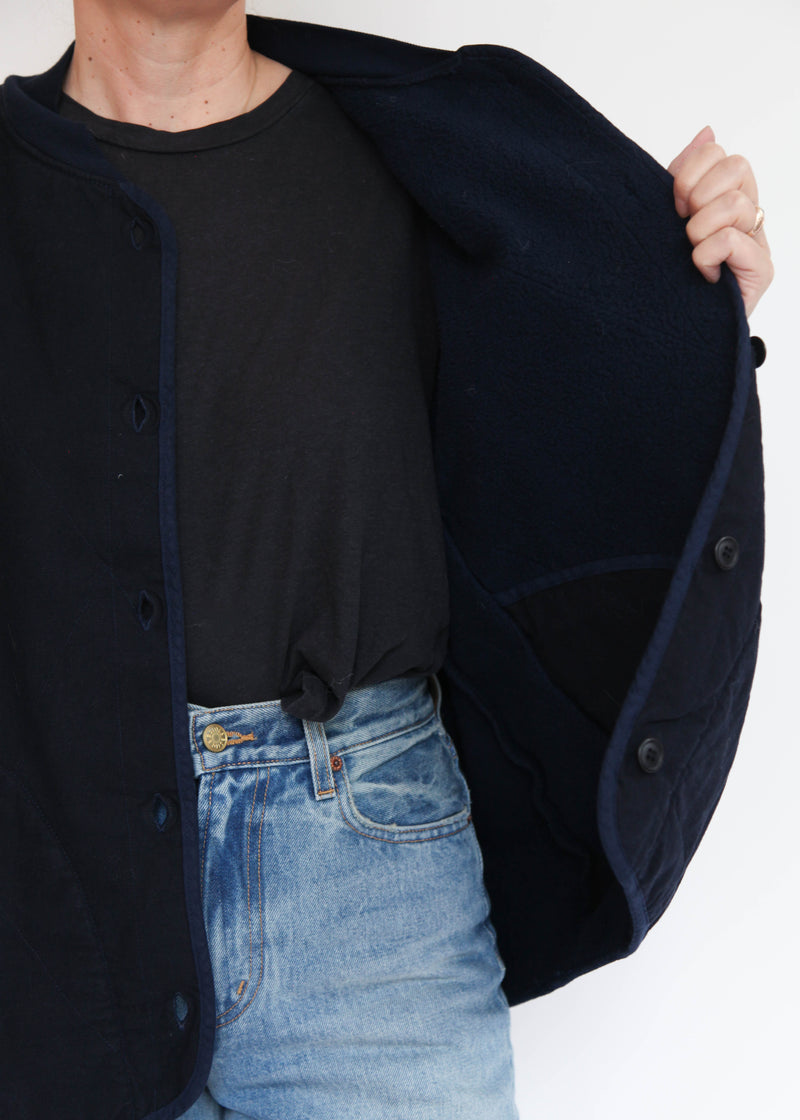 Diamond Car Coat - Midnight
