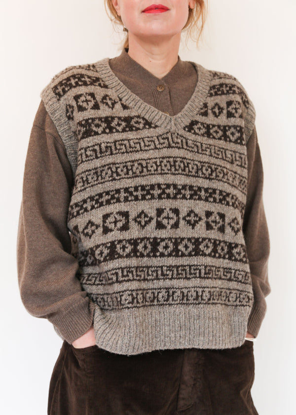 Fair Isle Vest - Natural
