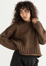 Roll Turtleneck- Walnut