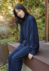 Crop Turtleneck Marine