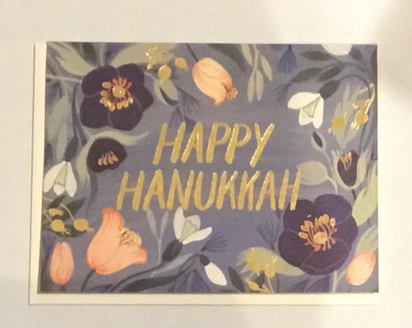 Hanukkah Flowers Greeting Card