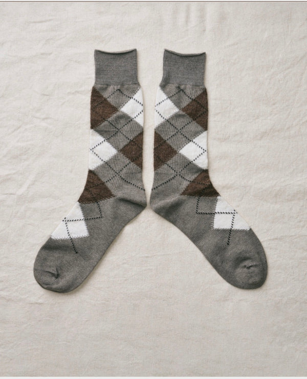 Argyle Socks - Dark Gray