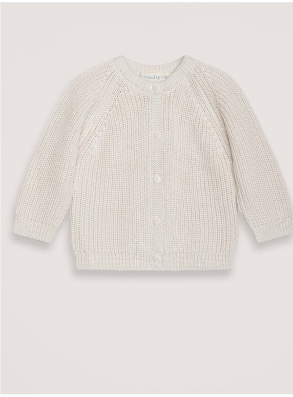 Baby Patent Cardigan - Creme