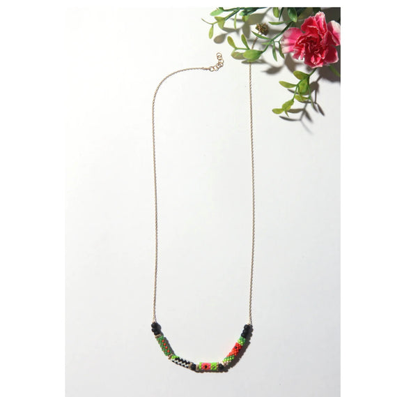 Garden Necklace - Multi Bead Poppy #3759