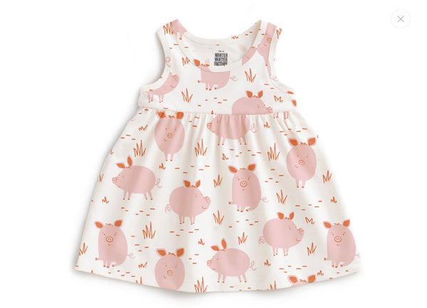 Alna Baby Dress - Pigs Pink