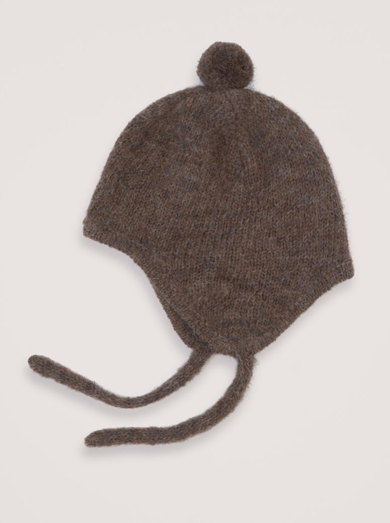 Baby Alpaca Suri Bonnet - Pinecone