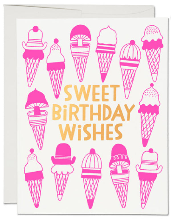 Ice Cream Wishes Birthday Card