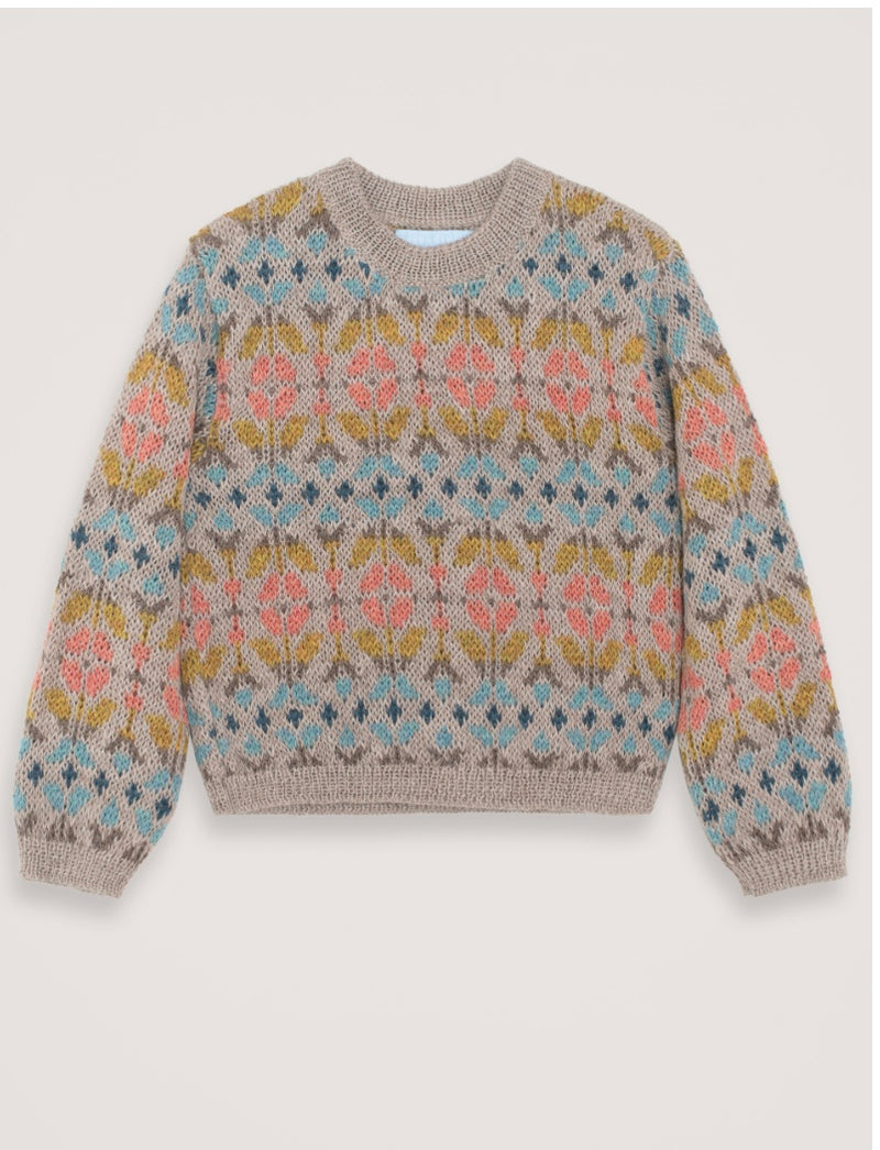 Alpaca Pattern Sweater - Multi