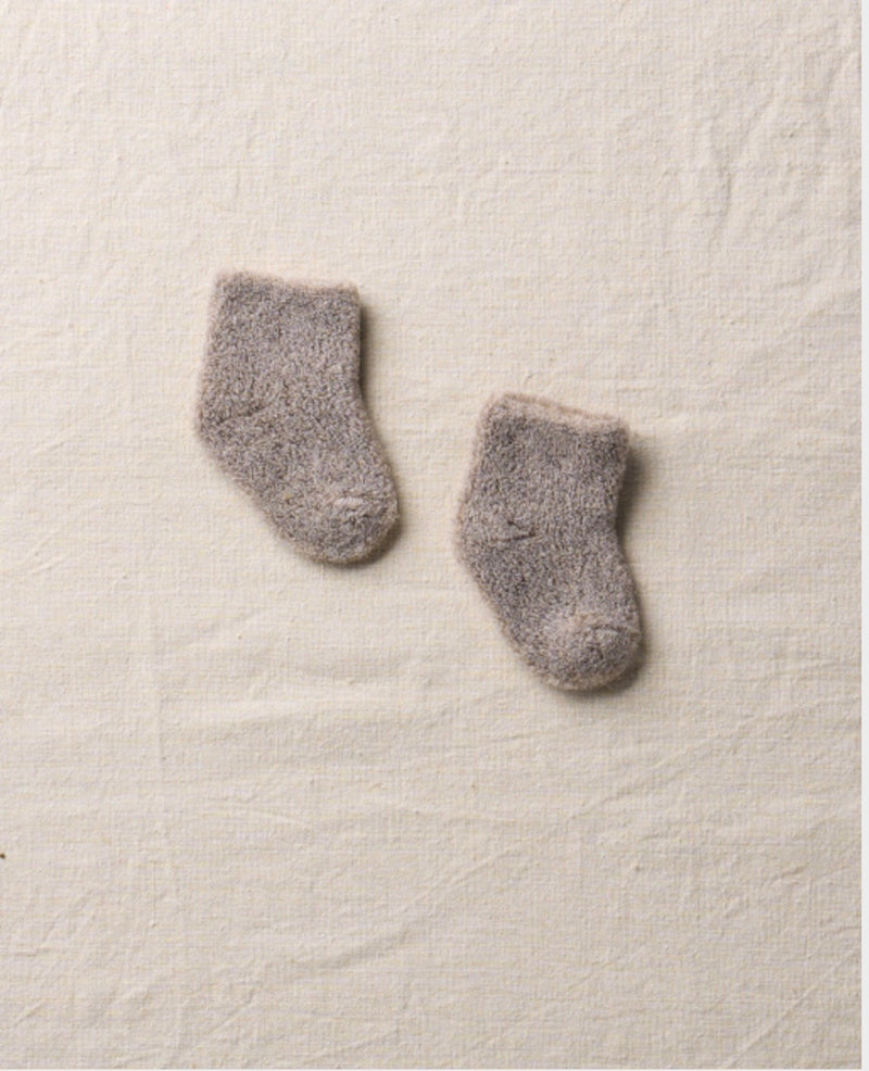 Cotton Yak Pile Baby Socks - Grey