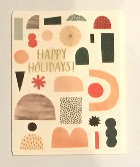 Happy Holidays Card - Christmas Shapes