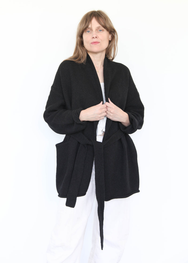 Coto Cardigan - Black Melange OS