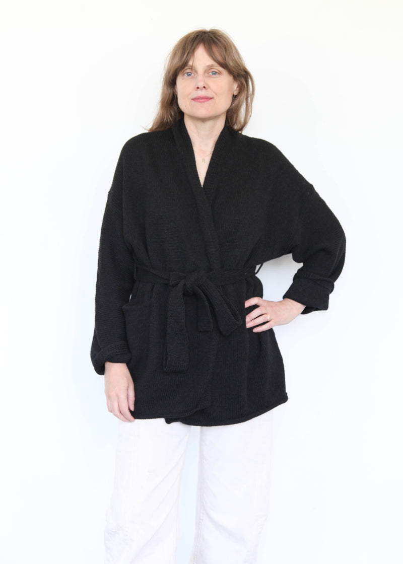 Coto Cardigan - Black Melange OS