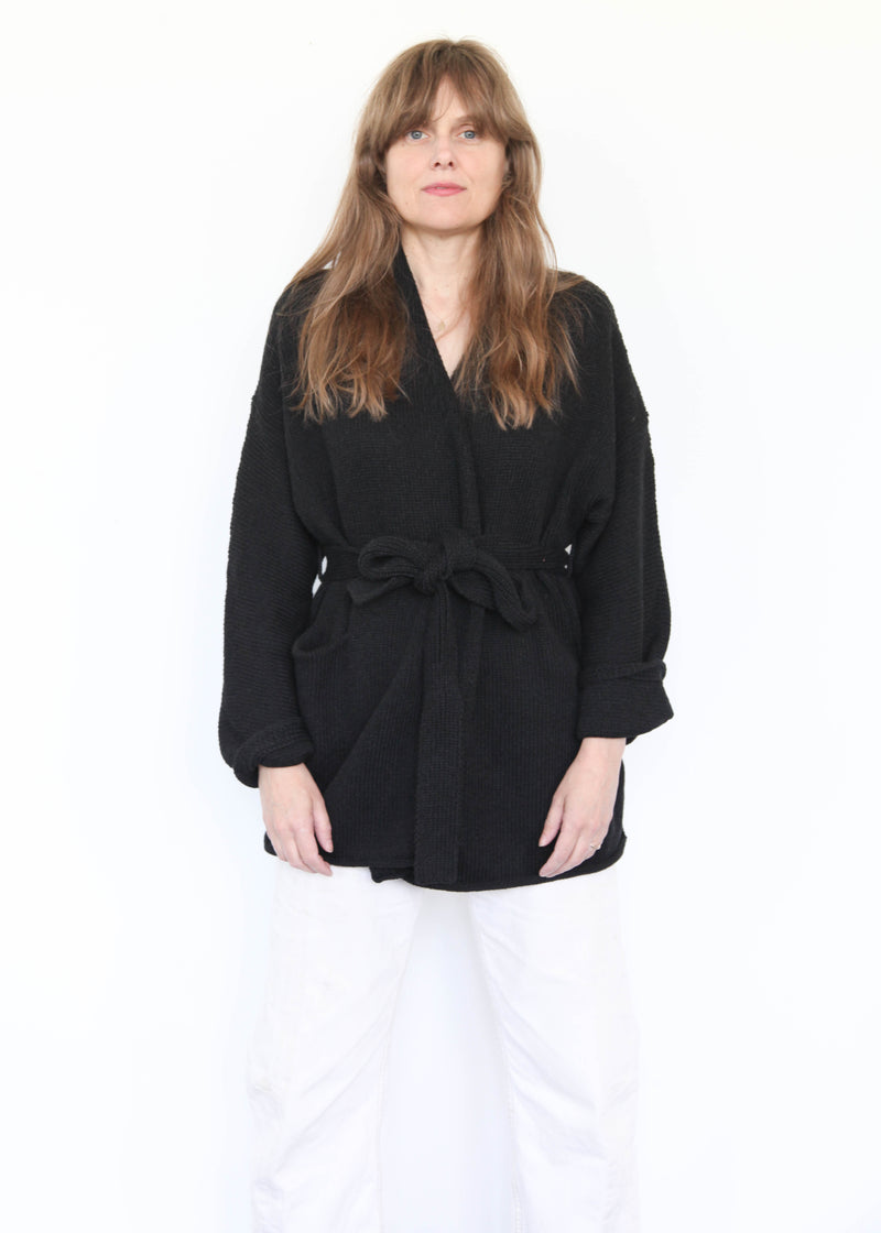 Coto Cardigan - Black Melange OS