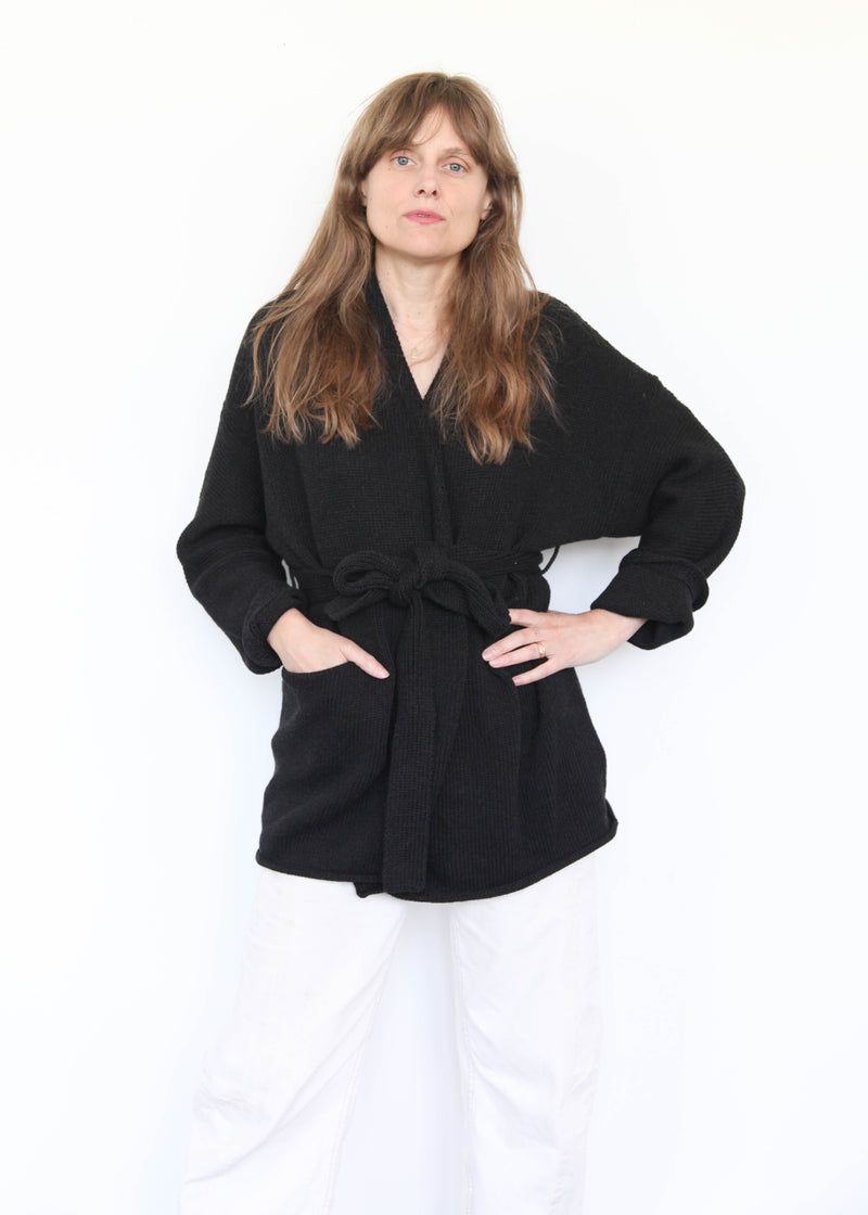 Coto Cardigan - Black Melange OS