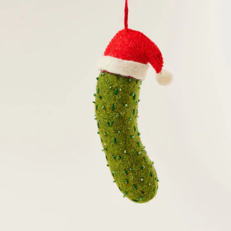 Santa Pickle Ornament