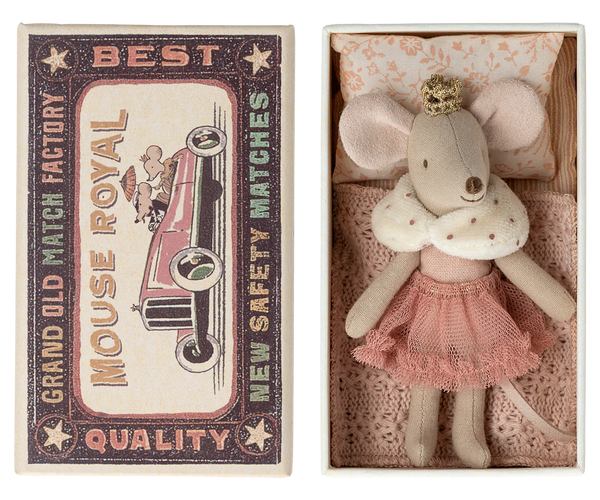 Princess Mouse in Matchbox, Little Sister Pink Skirt
