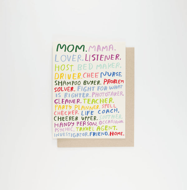 Mom. Mama. Card