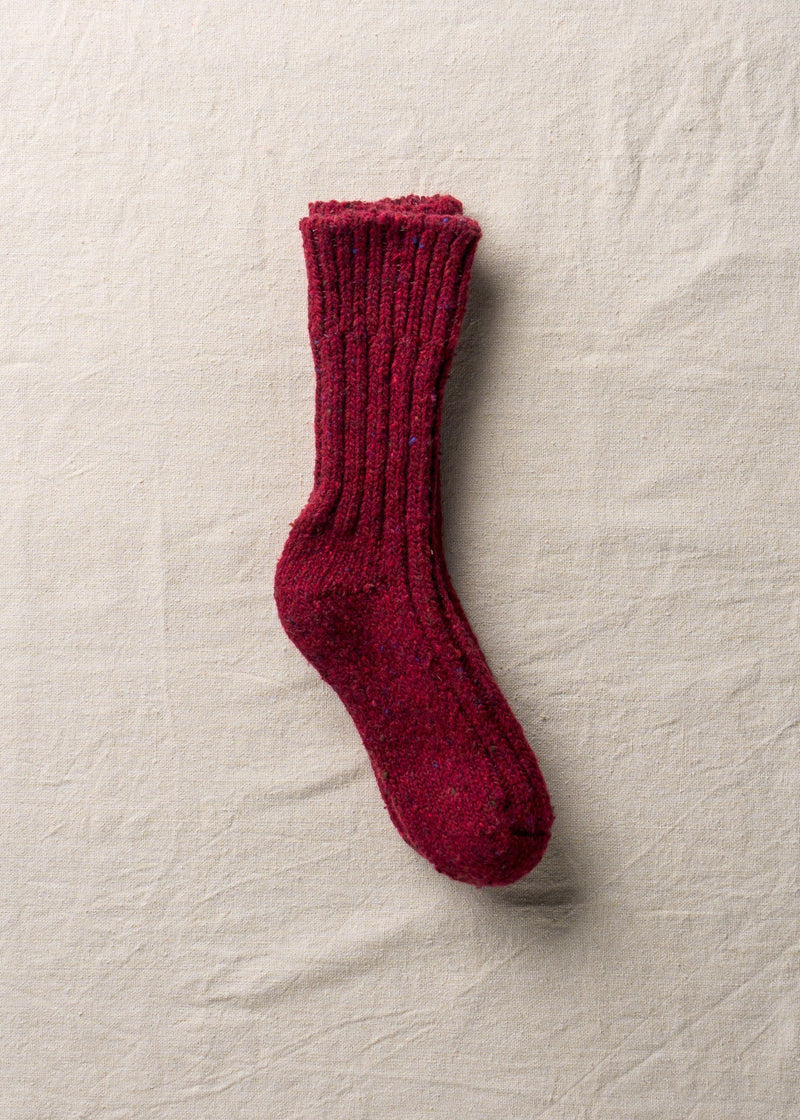 Low Gauge Socks - Dark Red