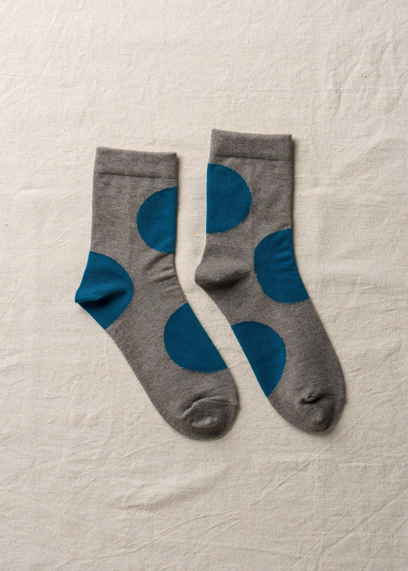 Asymmetry Dot Socks - Green