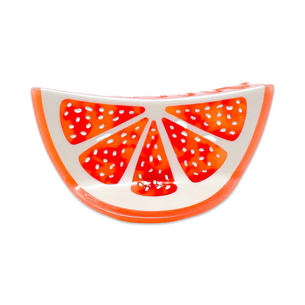 Large Grapefruit Slice Claw Hair Clip