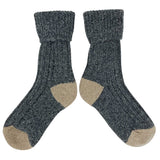 Recycled Lambswool & Silk Blend Unisex Ribbed Socks