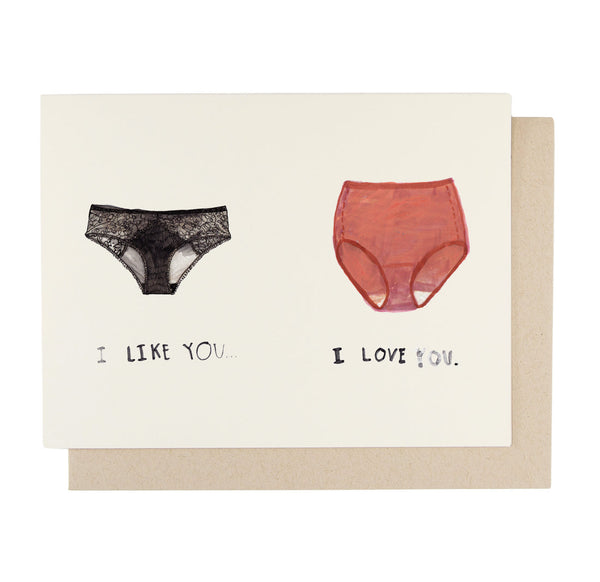 I Like You/ I Love You Card