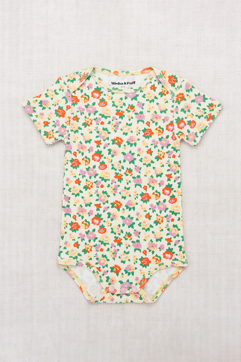 Short Sleeve Lap Onesie - String/Hazy Lilac Brimfield