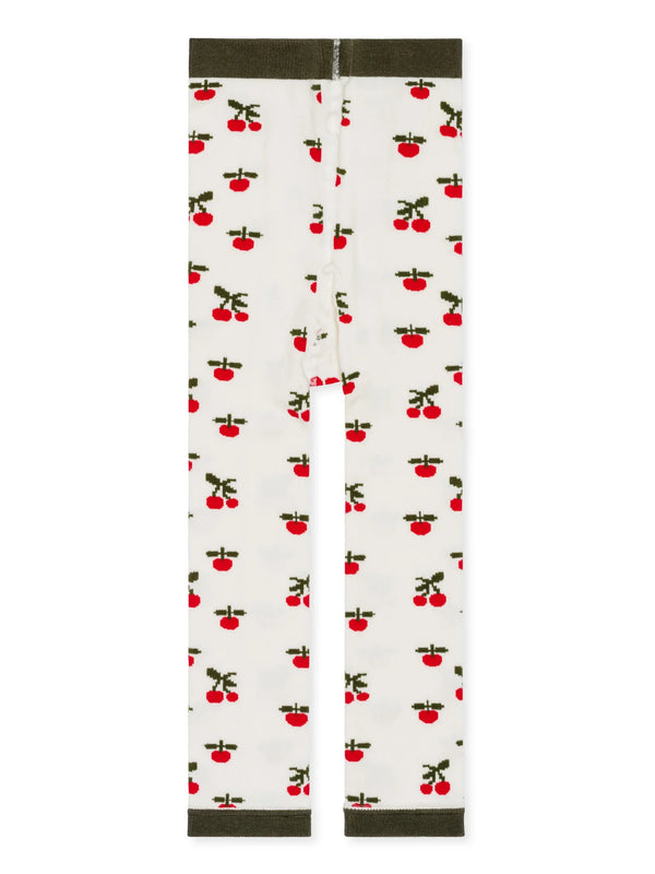 Mini Little Cherries All Over Legging - Ivory