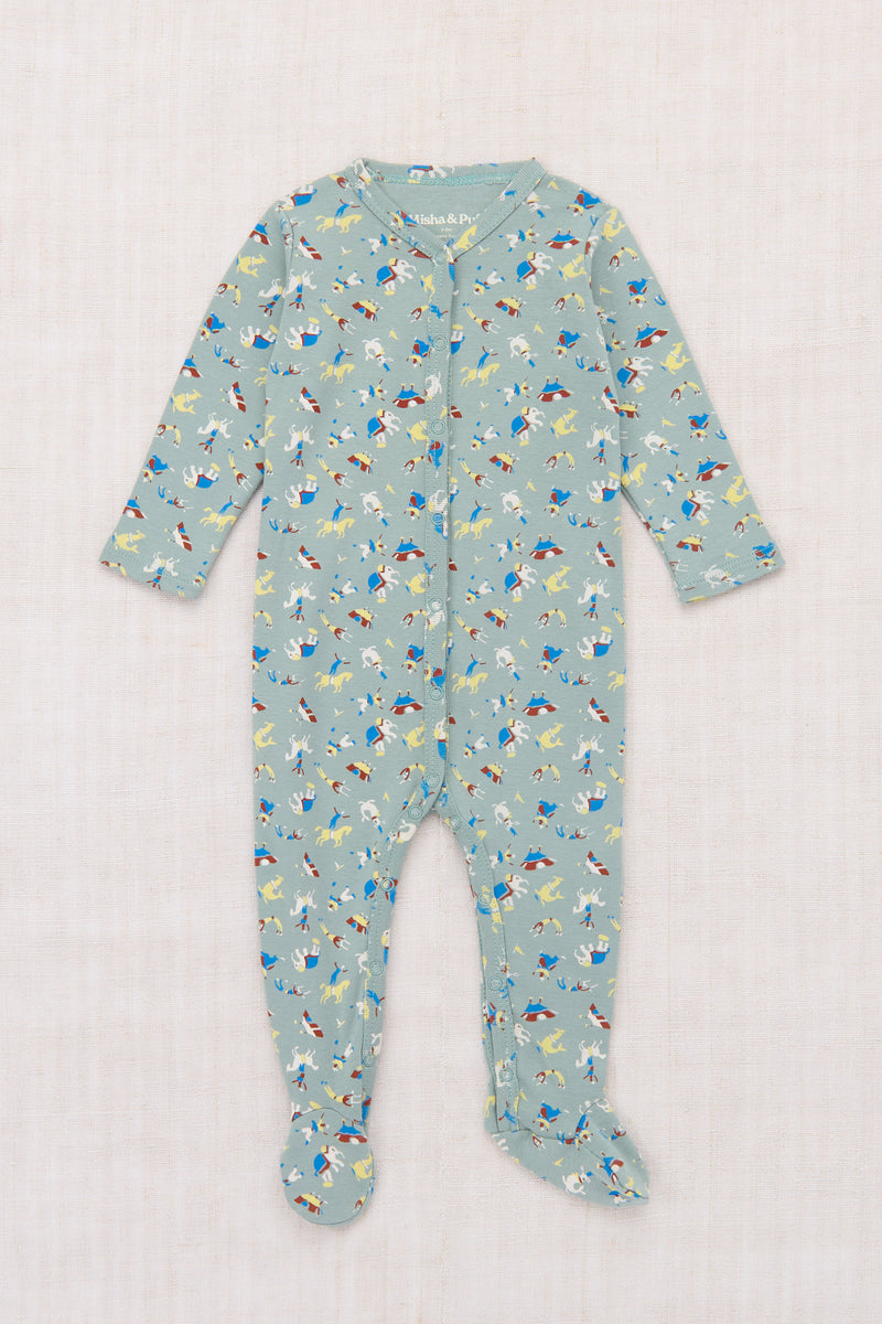 Baby Footed One-Piece - Overcast Circus