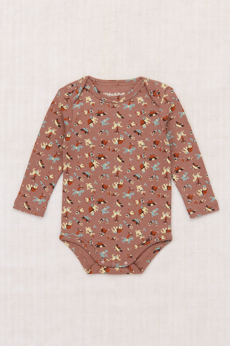 Baby Long Sleeve Lap Onesie - Mousse Circus