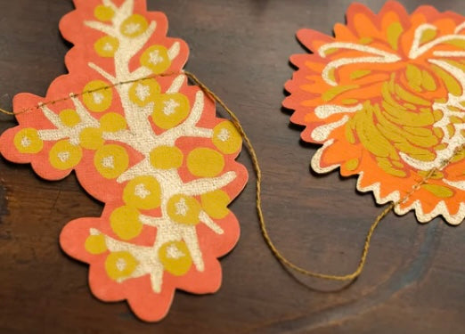 Autumn Blooms Sewn Garland