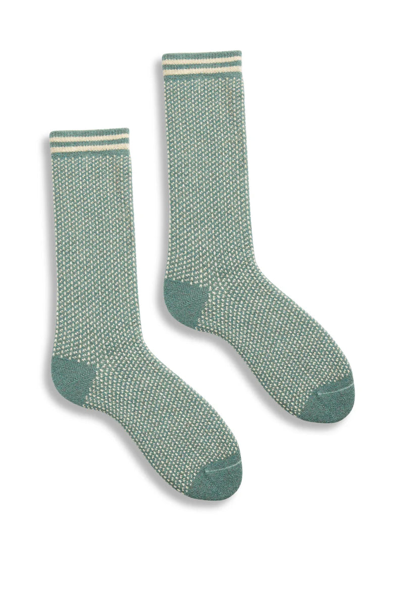 Women’s Nordic Birdseye Wool Cashmere Crew Socks