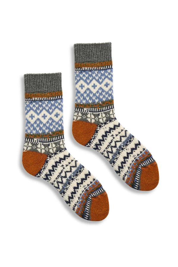 Women’s Fair Isle Wool Cashmere Crew Socks