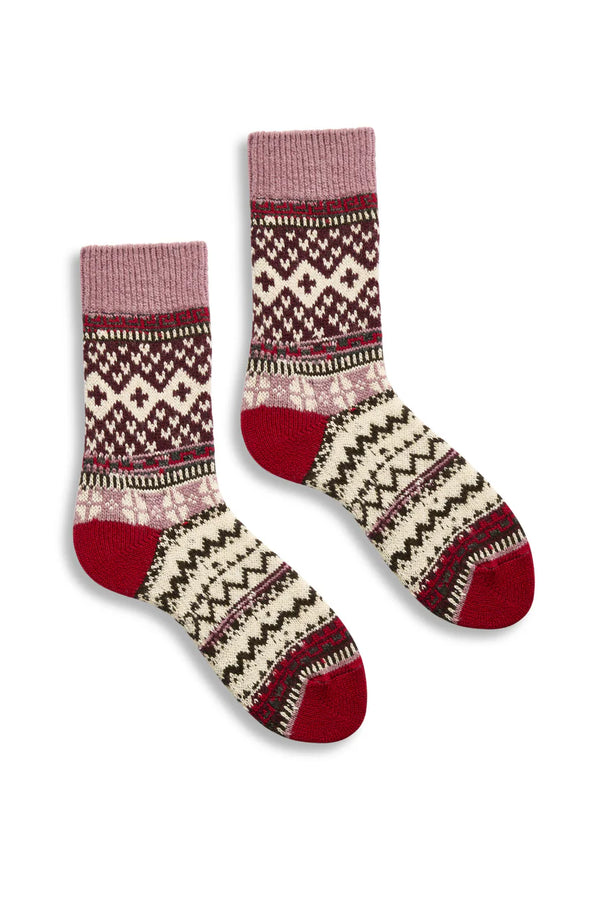 Women’s Fair Isle Wool Cashmere Crew Socks
