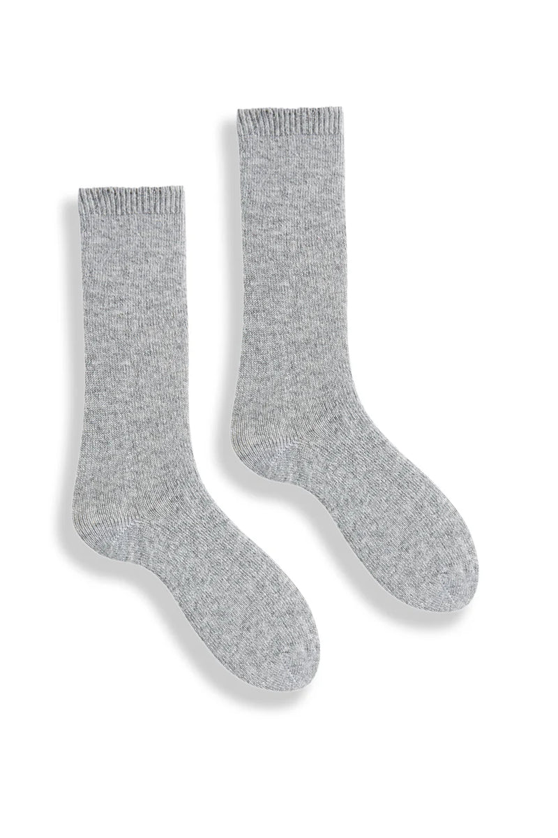 Women’s Solid Wool Cashmere Crew Socks
