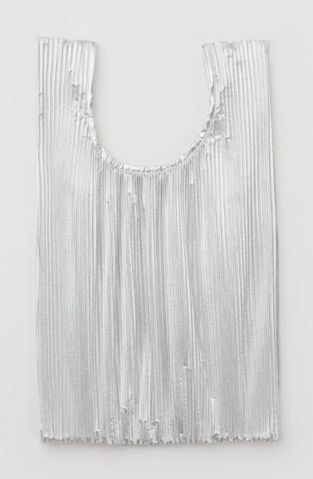 Pleated Baggu - Chrome Metallic