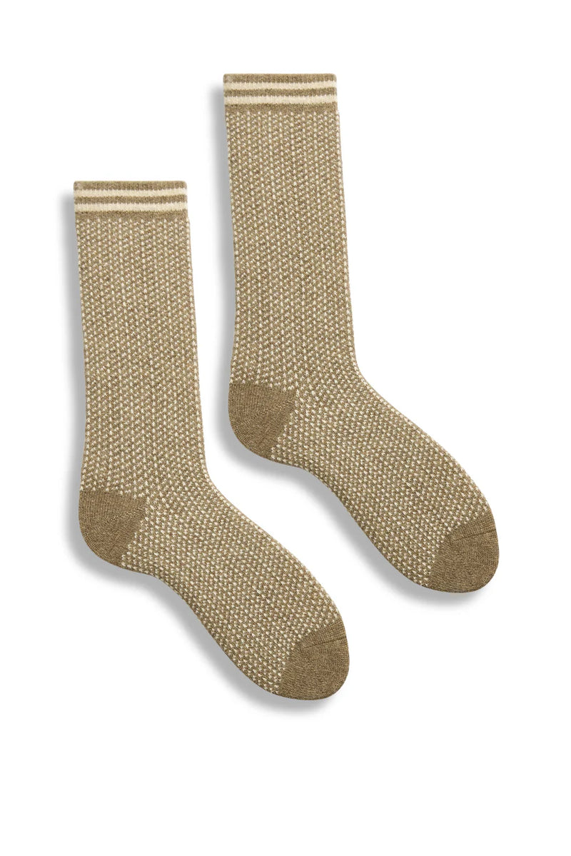Women’s Nordic Birdseye Wool Cashmere Crew Socks