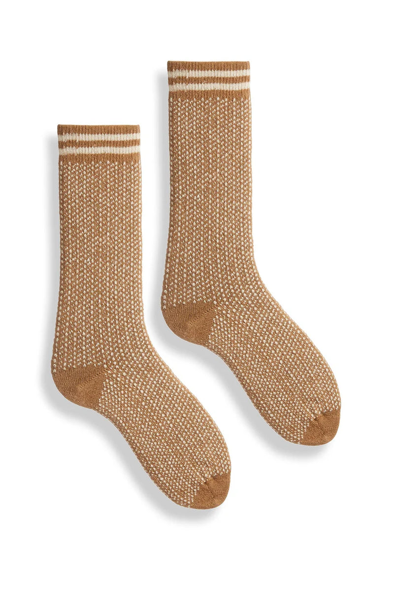 Men’s Nordic Birdseye Wool Cashmere Crew Socks