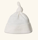 Pointelle Knotted Beanie